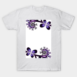 Butterflies and Flower Pattern T-Shirt